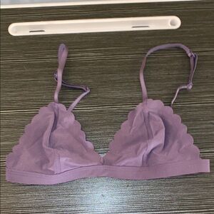 Muted Purple Scalloped Edge Bralette